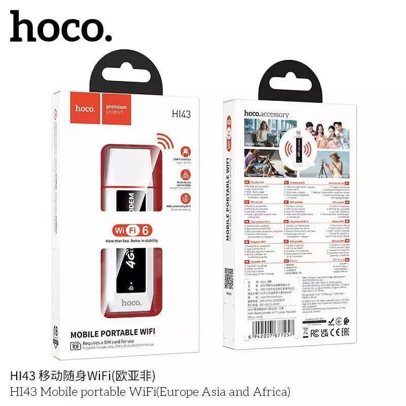 HOCO HI43 Pocket WiFi Hotspot 4G LTE WiFi6 – High-Speed USB Modem For PC, Notebook And EV Cars — image 6