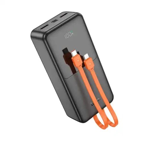Hoco J119B Fast Charging 22.5W PD20 30000mAh Power Bank with Digital Display & Cable — image 1