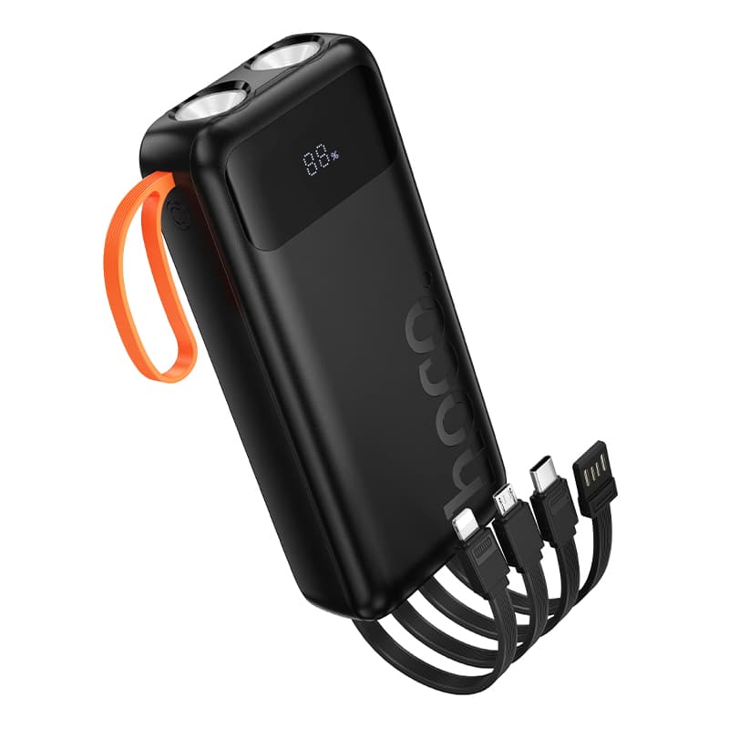 Hoco J151A 20000mAh Powerbank PD Type C 20W And USB-A With Digital Led Indicator And Dual Light — image 1