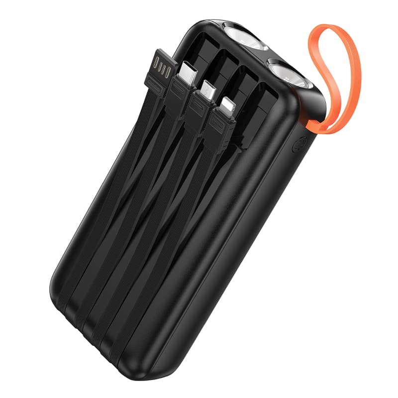 Hoco J151A 20000mAh Powerbank PD Type C 20W And USB-A With Digital Led Indicator And Dual Light — image 2