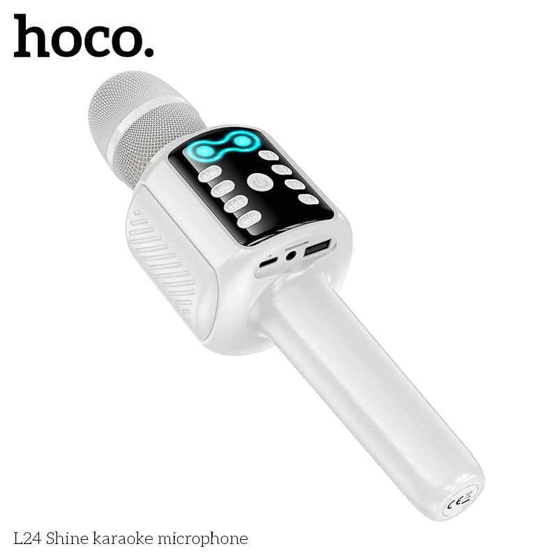 HOCO L24 2-in-1 Karaoke Microphone with Built-in Speaker (5W) And RGB Lighting — image 4