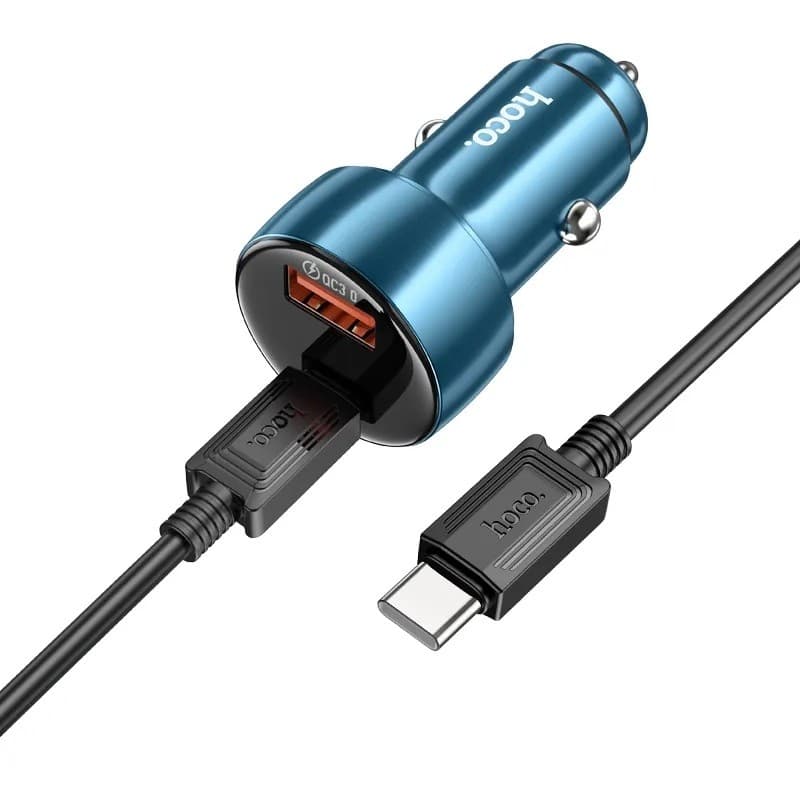 Hoco Leader Z50 Car Charger USB QC 3.0 With Type C Cable PD 48W — image 2