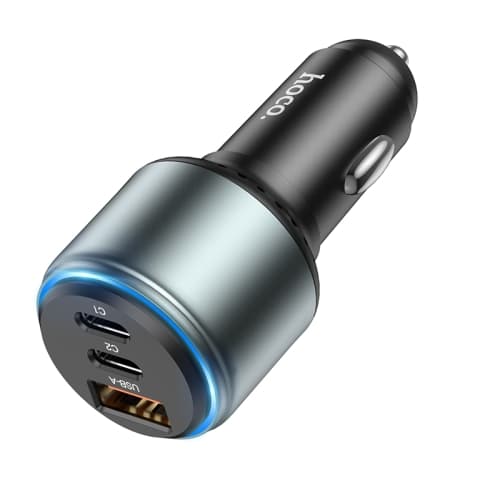 Hoco NZ9 Galloper 95W Dual USB-C / Type-C + USB 3-Port Car Charger — image 1