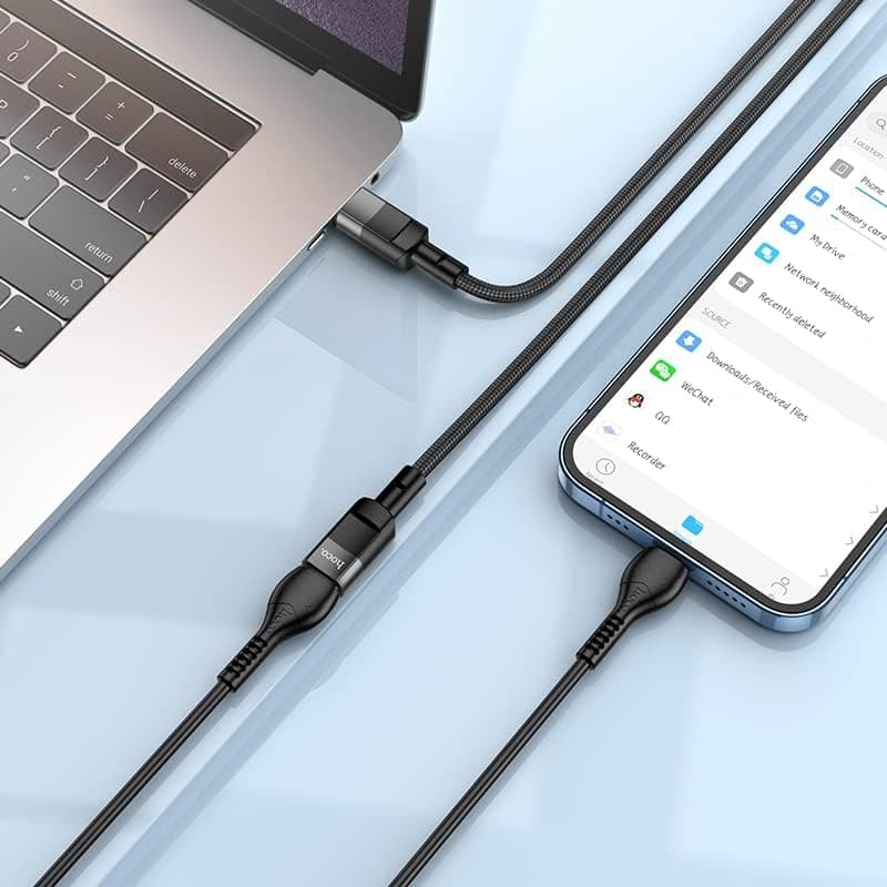 Hoco U107 3A USB C Male To USB C Female Extension Cable — image 2