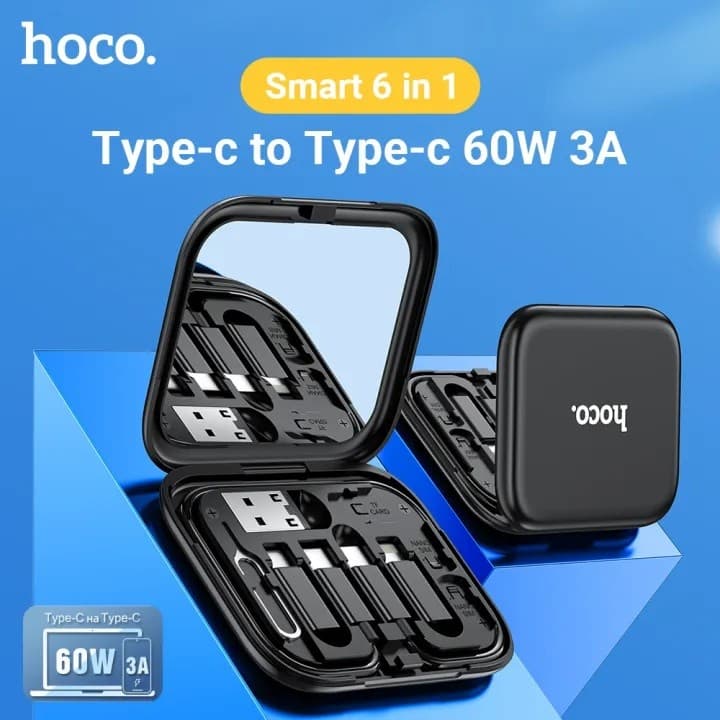 Hoco U114 60W All In One Cable Set Type C Micro Lightning Adapter — image 1