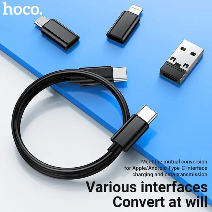 Hoco U114 60W All In One Cable Set Type C Micro Lightning Adapter — image 5