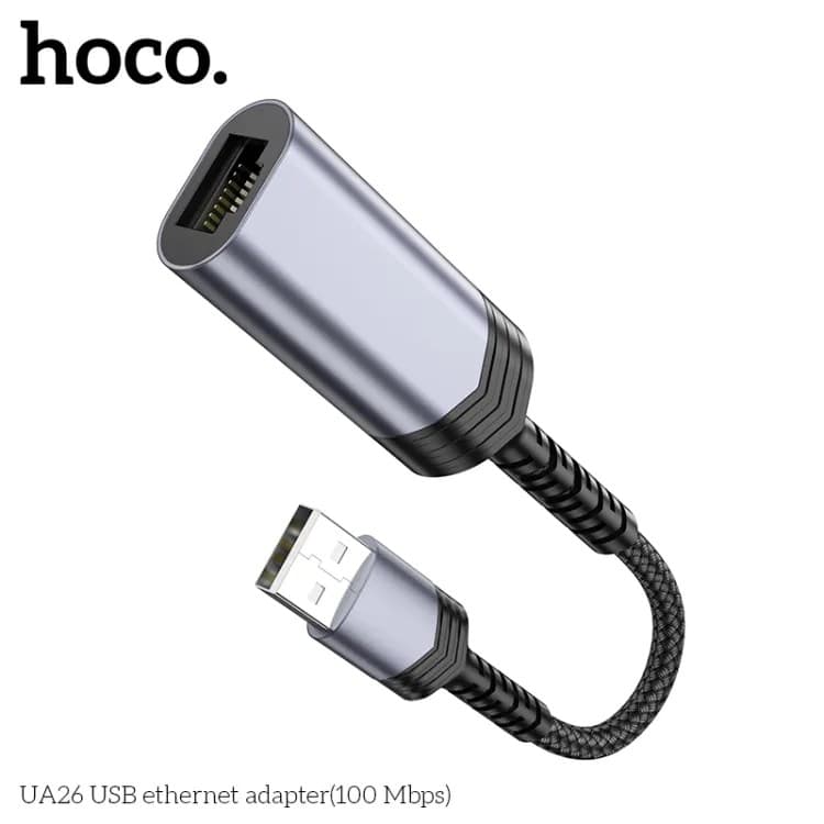 Hoco UA26 USB Ethernet Adapter (100 Mbps) — image 1