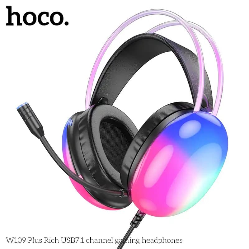Hoco W109 Plus 7.1 Surround Sound Gamingg Headphone — image 1
