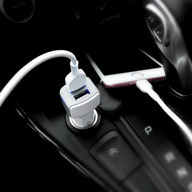 Hoco Z23 Car Charger Charging Adapter Dual USB Ports — image 2