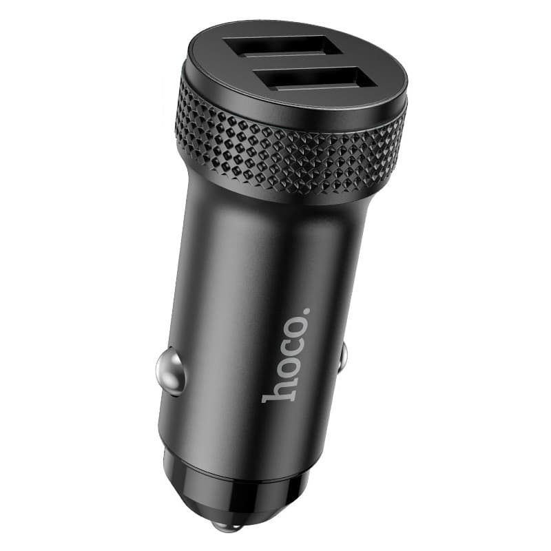 Hoco Z49 Car charger With dual USB A 12W Port. — image 1