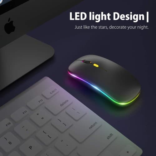 HP W10 LED Wireless Optical Rechargeable Mouse Silent Click 2.4G — image 3