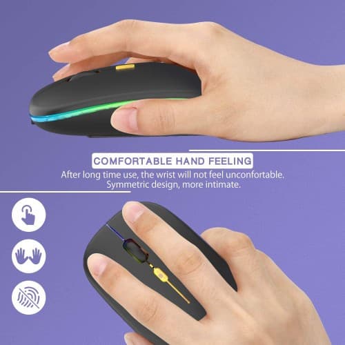 HP W10 LED Wireless Optical Rechargeable Mouse Silent Click 2.4G — image 4