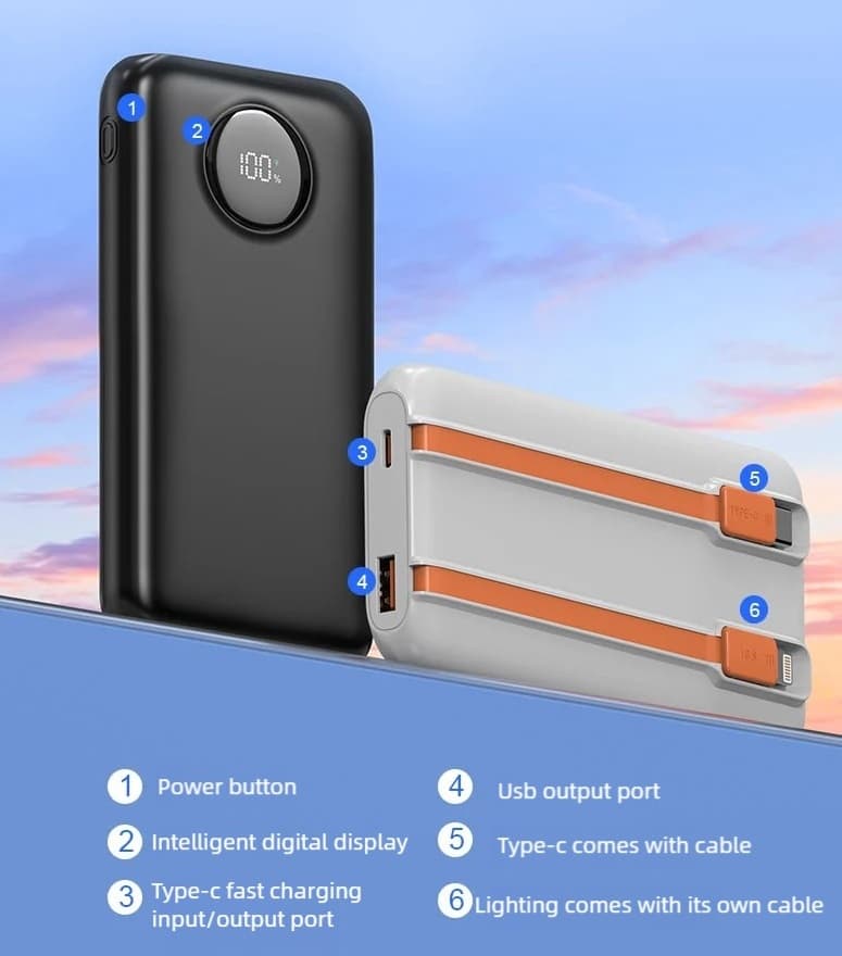 Inotek TEK230 Portable 10000mAh 22.5W Super Fast Charging Powerbank — image 3