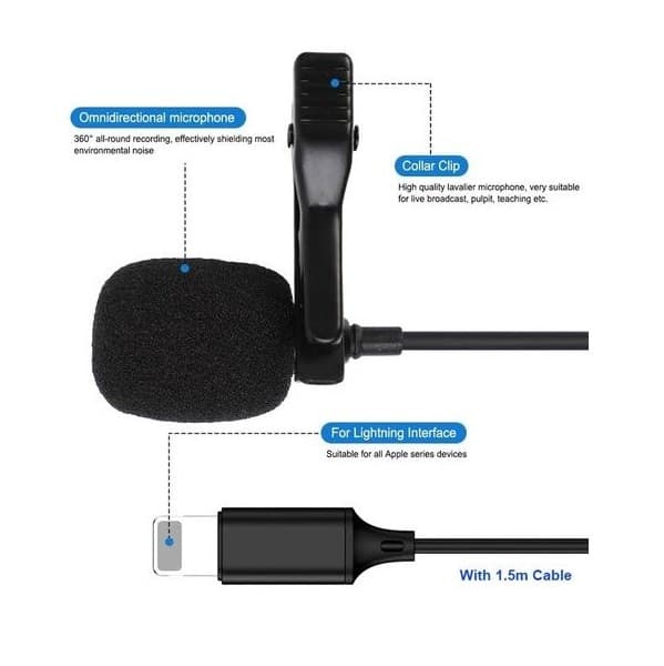 iPhone Lightning Omni Directional Lavalier Microphone — image 3