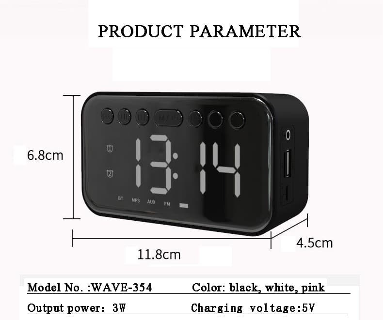 JEDEL Wave 354 Wireless Alarm Clock Speaker — image 2