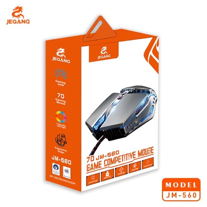 JEQANG JM560 7D Wired Gaming Mouse With RGB Breathing Lights — image 4