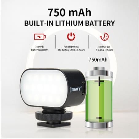Jmary FM 16RGB Mini RGB Camera Video Fill Light — image 5