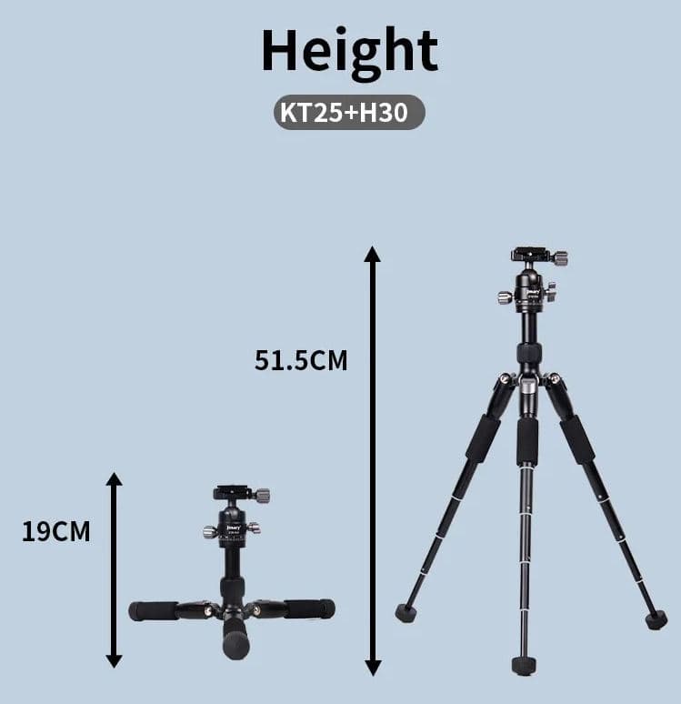 Jmary KT25+H30 Portable Desktop Aluminum Tripod — image 3