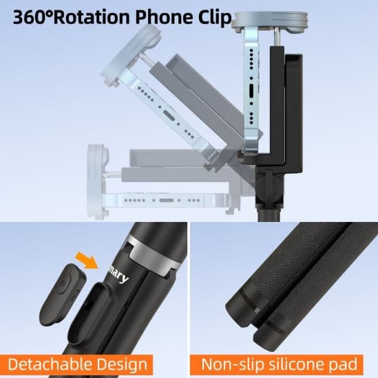 Jmary KT259 1.6 Meter All In One Selfie Stick Tripod — image 3