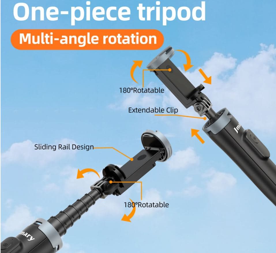 Jmary KT259 1.6 Meter All In One Selfie Stick Tripod — image 2