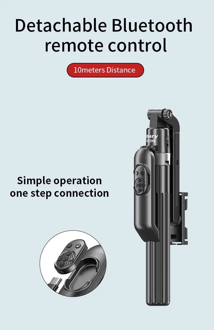 JMARY KT299 Smart Rotation Selfie Stick & Tripod With AI Face Sensor (Up to 1.8 m, 360° Horizontal) — image 6