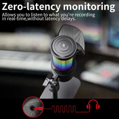 Jmary MC PW13 Wired Podcasting Gaming Streaming Desktop USB Microphone — image 3
