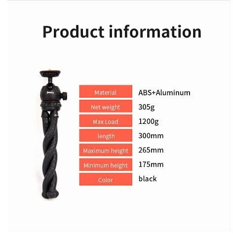 Jmary MT25 Flexible Tripod For Mobile And DSLR Cameras — image 3