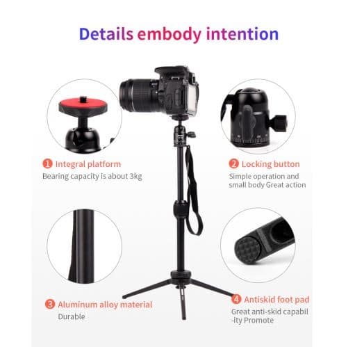 JMARY MT68 Extendable Foldable Tripod Stand — image 3