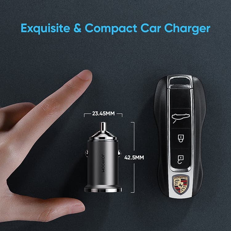 JOYROOM CA35 20W Mini Dual Port Ring‑Pull Fast Car Charger (PD + QC 3.0) — image 3
