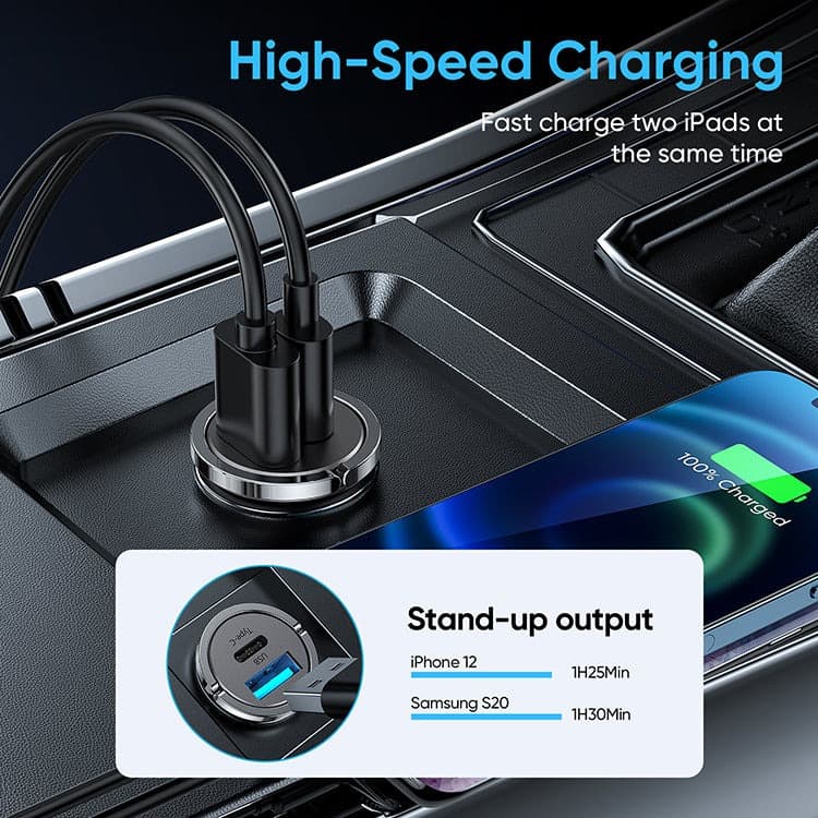 JOYROOM CA35 20W Mini Dual Port Ring‑Pull Fast Car Charger (PD + QC 3.0) — image 5