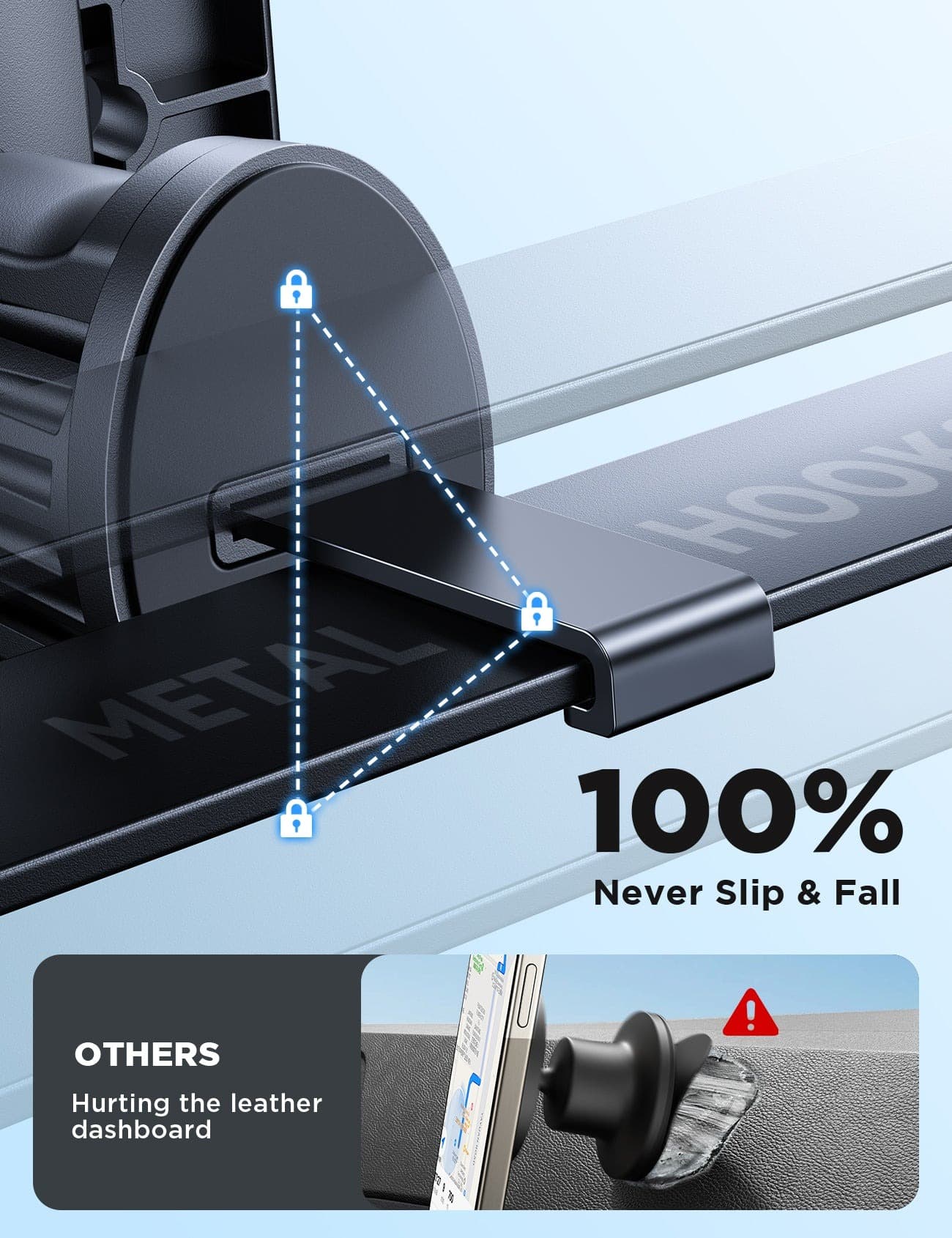 JOYROOM JR-OK6 Mechanical Car Phone Mount With One-Touch Lock 360° Rotation — image 5