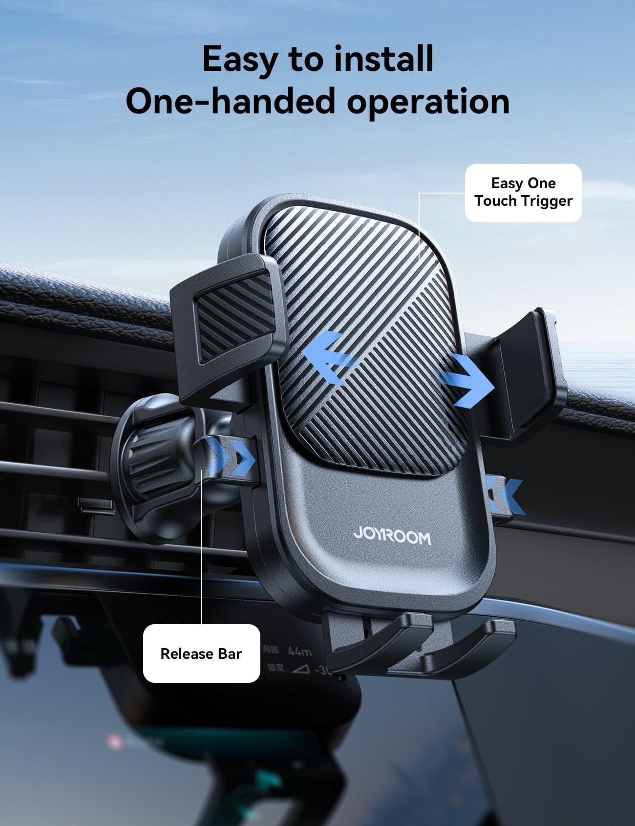 JOYROOM JR-OK6 Mechanical Car Phone Mount With One-Touch Lock 360° Rotation — image 6