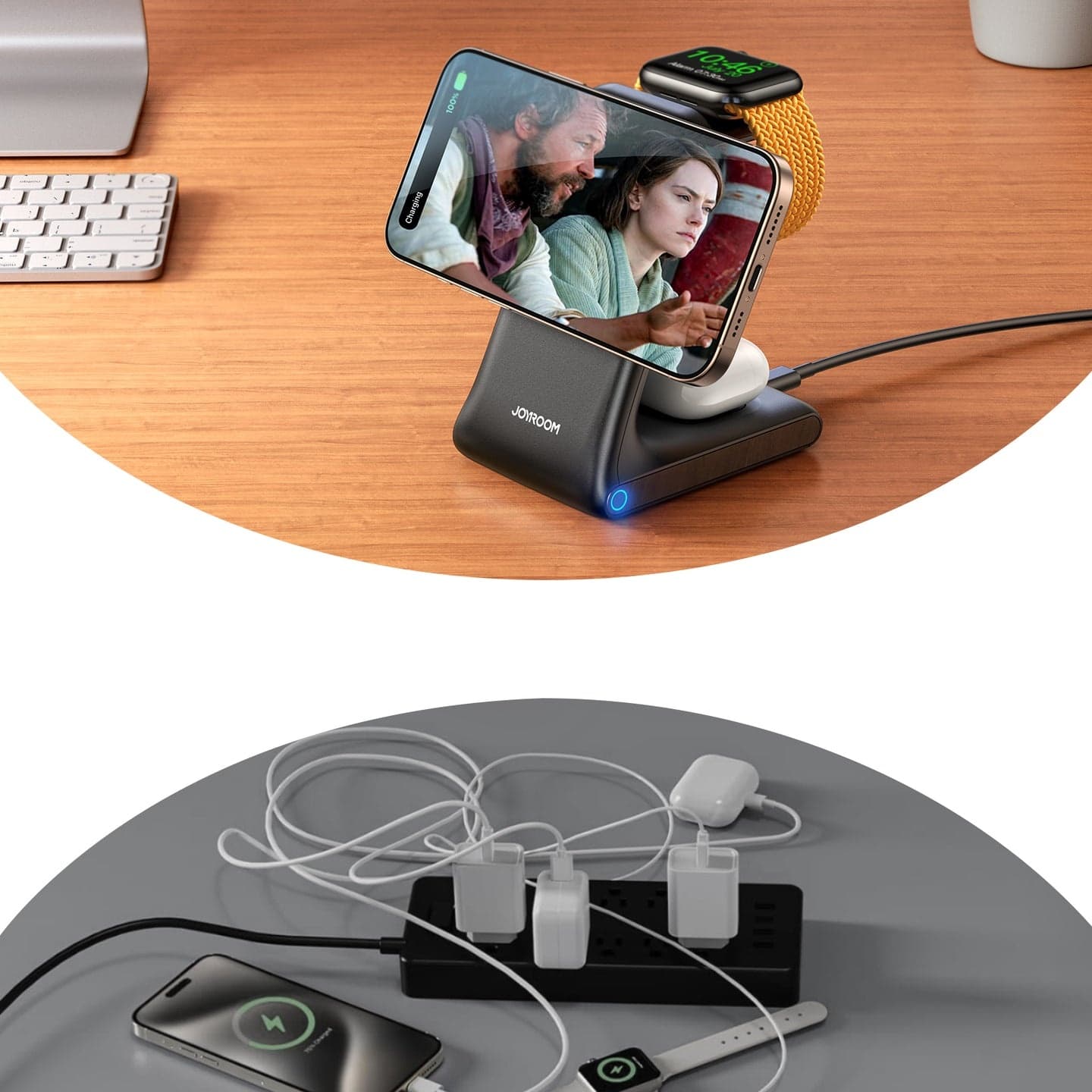 Joyroom JR W15 3-in-1 Magnetic Wireless Charger Charging Station — image 4