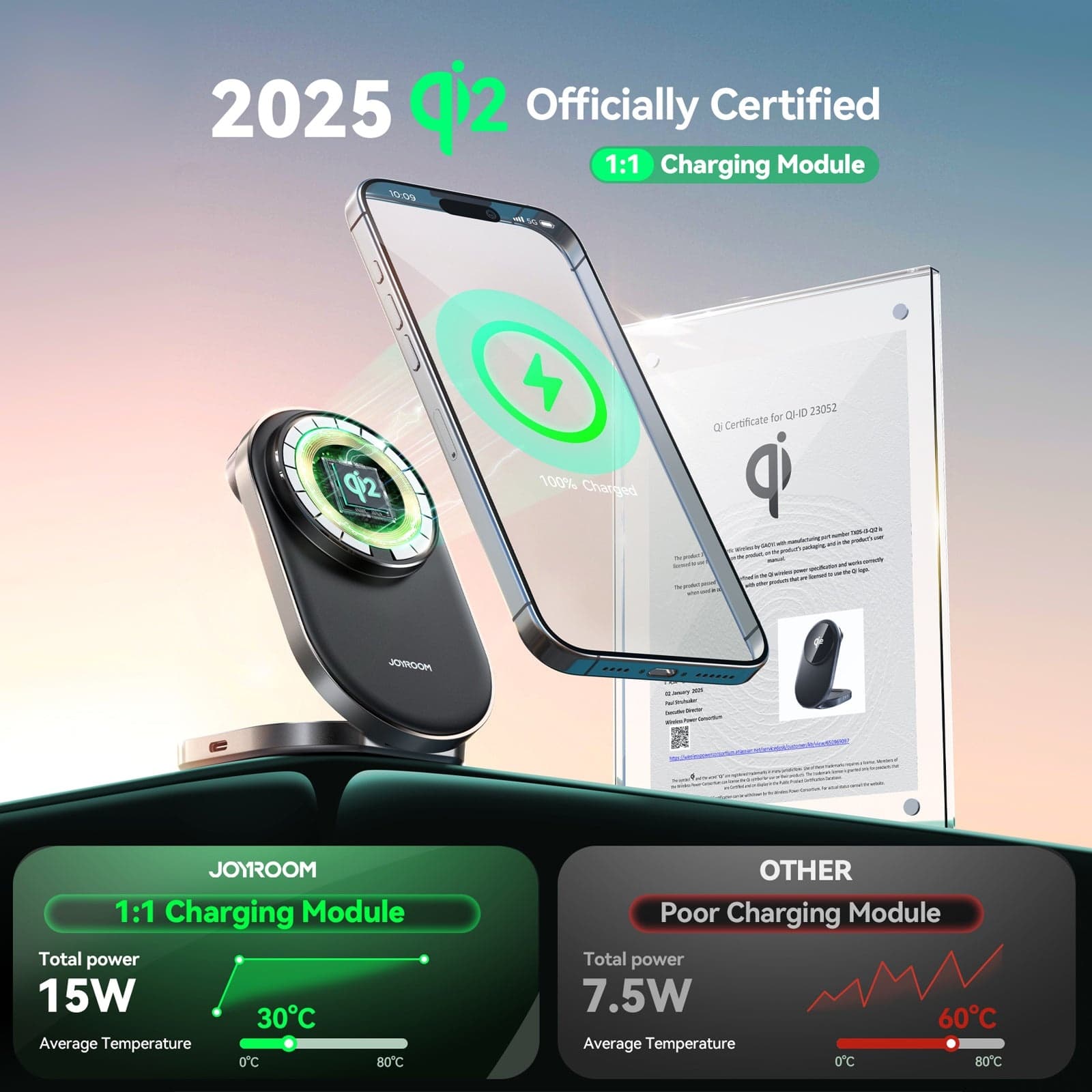 Joyroom JR W17 15W Multi-Device 3-in-1 Fast Wireless Charging Station — image 3