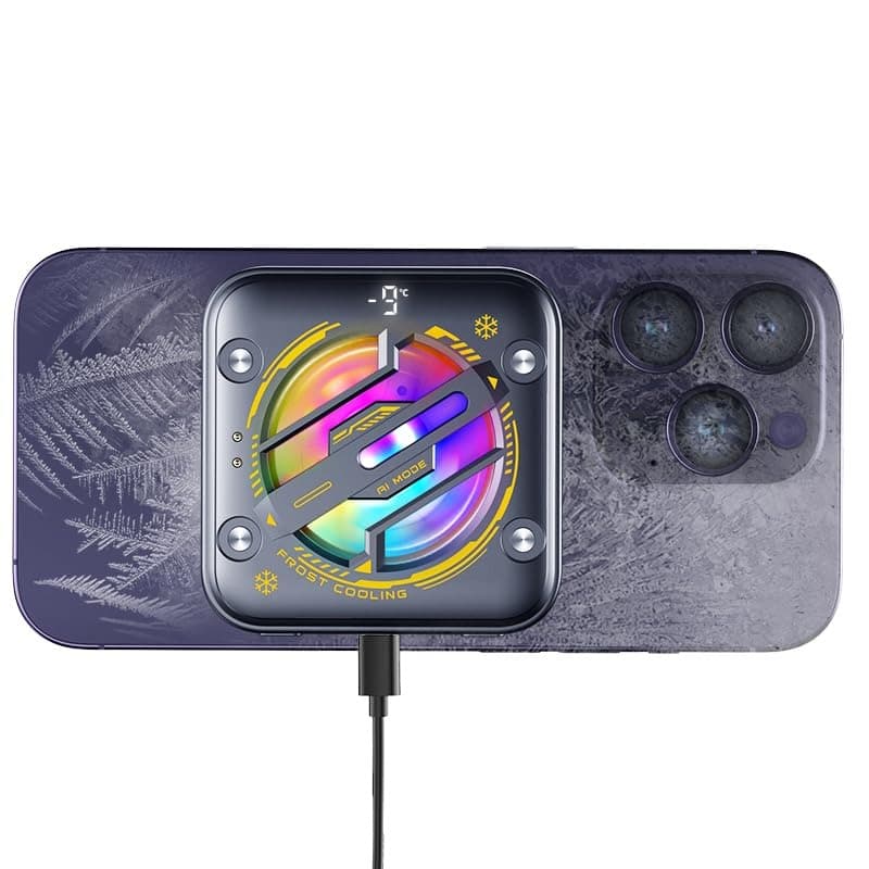 K18 Magnetic Rechargeable Phone Cooler With RGB Fan — image 2