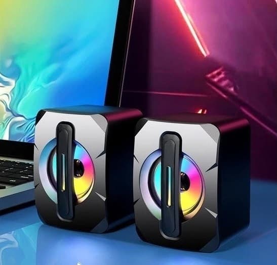 K2053 Desktop Computer Luminous Mini Wired USB Speaker — image 3