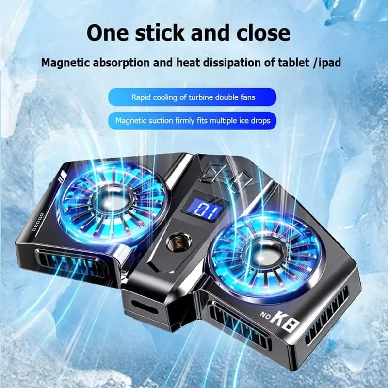 K8 Magnetic Mobile Cooler Fan Radiator Universal Phone Cooler for Gaming & Live Streaming — image 3