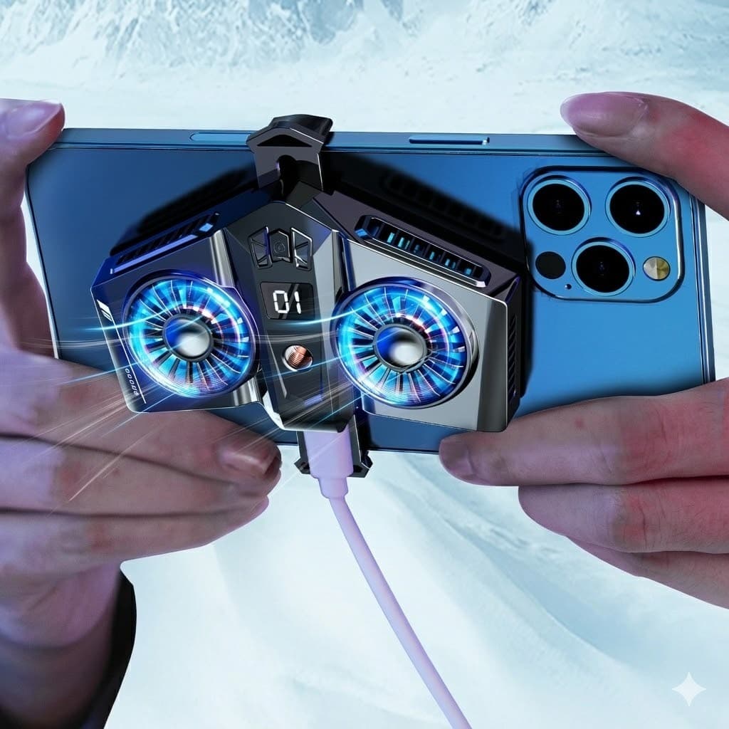K8 Magnetic Mobile Cooler Fan Radiator Universal Phone Cooler for Gaming & Live Streaming — image 1