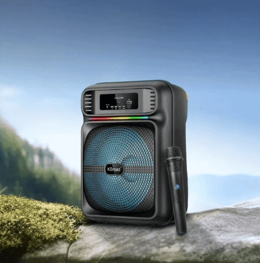 Kbroad KTS 2168 Powerful Sound and Deep Bass Bluetooth Speaker With Wireless Mic RGB Lights 8-Inch Woofer — image 1
