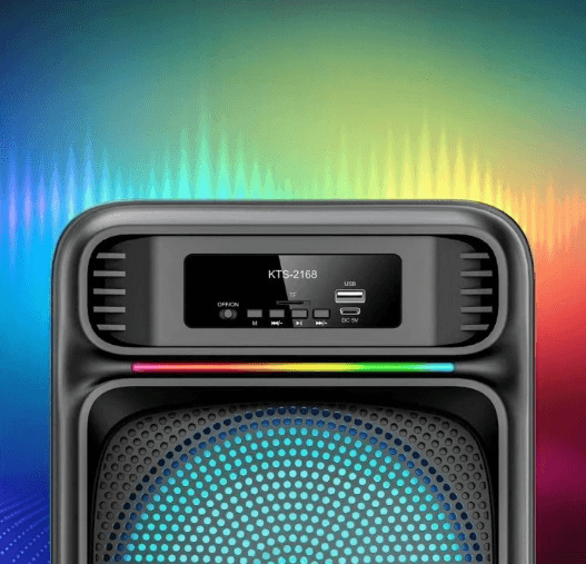 Kbroad KTS 2168 Powerful Sound and Deep Bass Bluetooth Speaker With Wireless Mic RGB Lights 8-Inch Woofer — image 2
