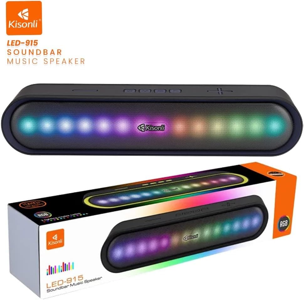 Kisonli LED 915 Bluetooth Soundbar With RGB Lighting And Stereo Music — image 4
