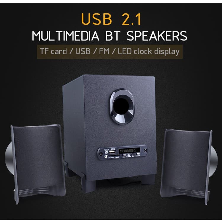 Kisonli TM 6000U USB 2.1 Multimedia Wireless Bluetooth Speaker With Remote — image 3