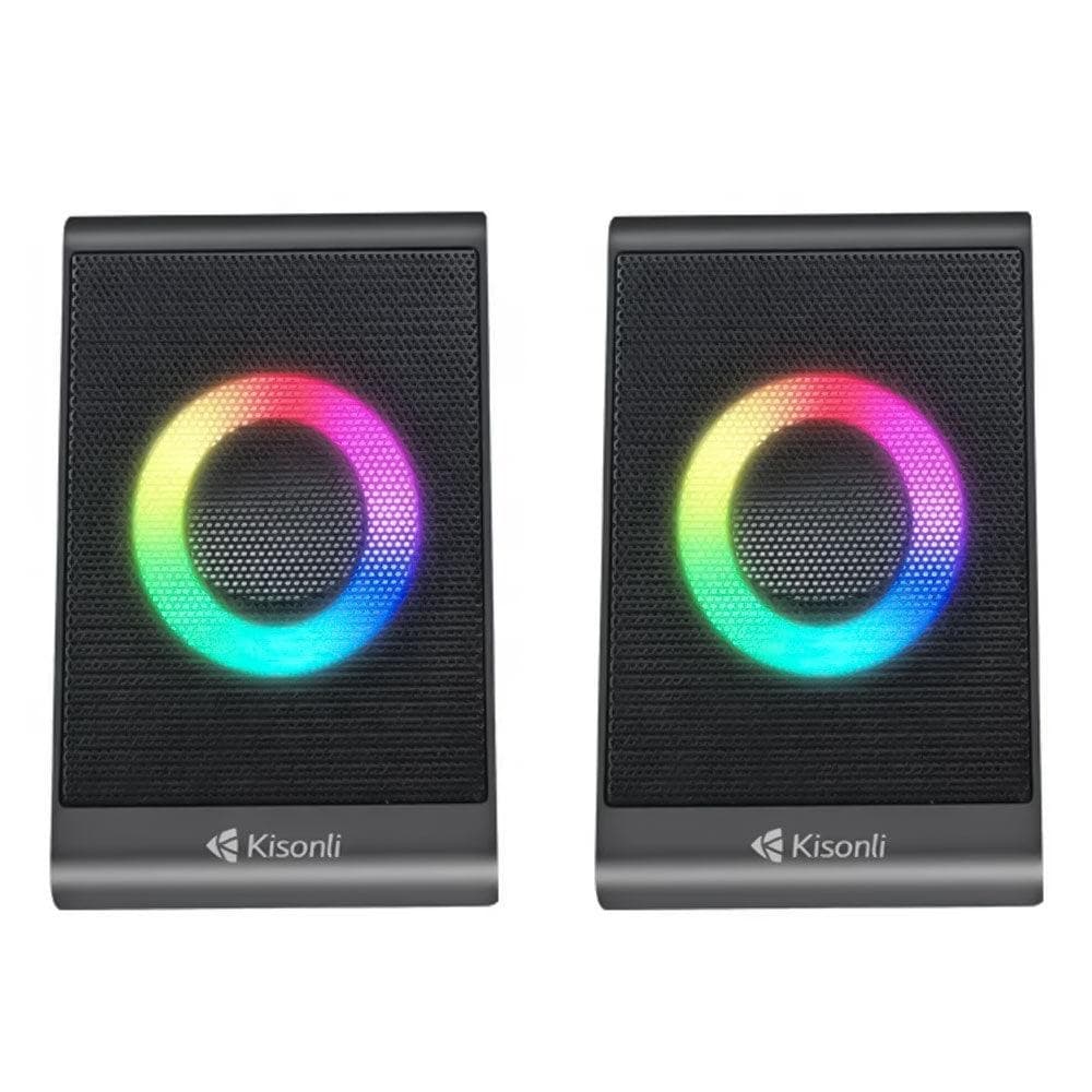 Kisonli X12 RGB LED Multimedia USB Speaker – Creative Lighting Stereo Sound — image 4