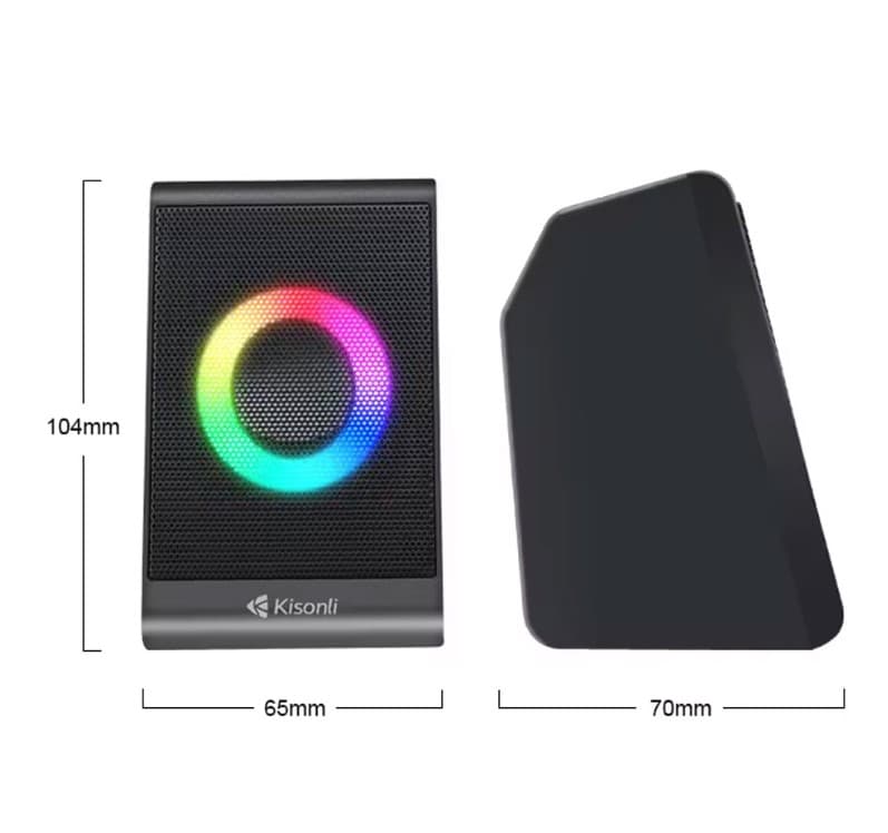 Kisonli X12 RGB LED Multimedia USB Speaker – Creative Lighting Stereo Sound — image 3