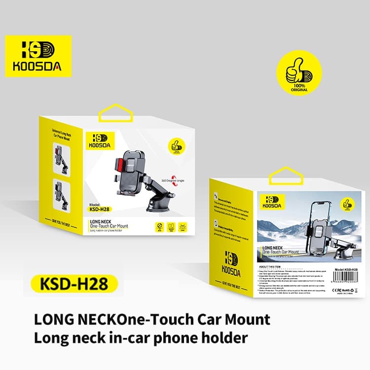 KOOSDA KSD-H28 Universal Long Neck Car Phone Holder With Suction Cup Adjustable — image 6