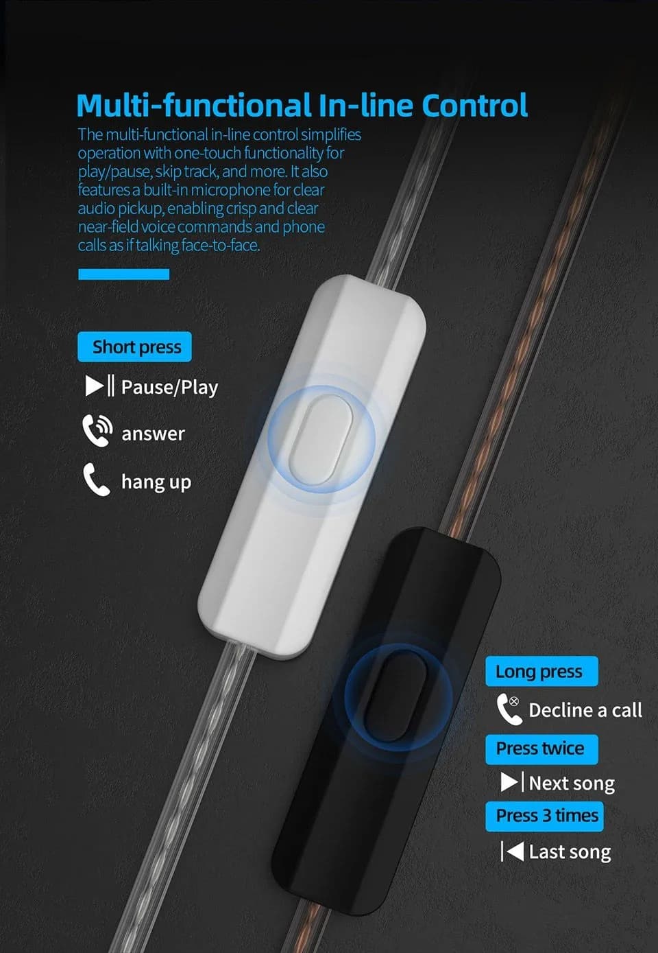 KZ EDC PRO Detachable In Ear Monitors IEM Earphone With Mic — image 4