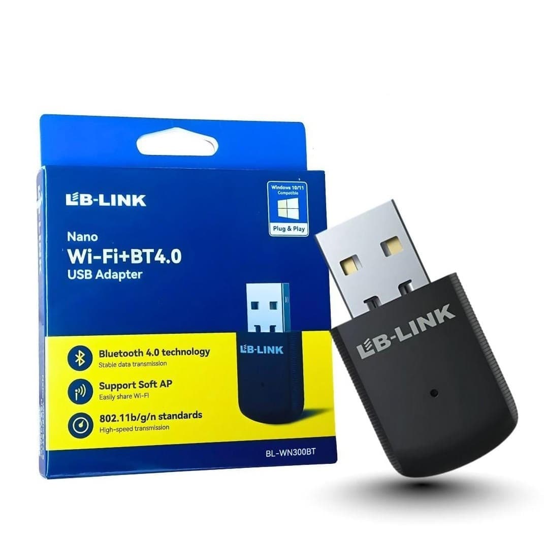 LB-LINK BL-WN300BT Nano WiFi + Bluetooth 4.0 USB Adapter Dual Function Wireless Dongle For PC/Laptop — image 1