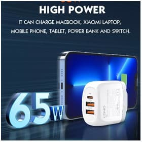 LDNIO A3511Q 65W Super Fast Charging Adapter 3 USB Port PD QC 3.0 — image 2