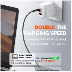 LDNIO A3511Q 65W Super Fast Charging Adapter 3 USB Port PD QC 3.0 — image 3