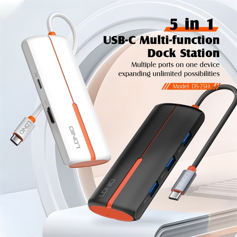 LDNIO DS 25H 5-in-1 USB-C Expansion Dock Hub Adapter — image 1